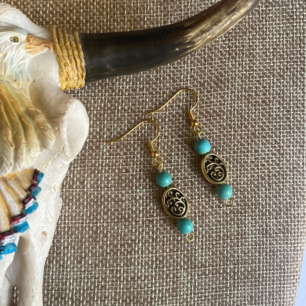 Southwestern Beaded Earrings - Handmade by Me